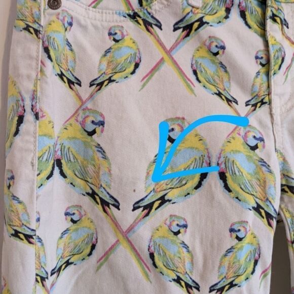 Dittos Parrot low rise jeggins size 27 animal graphic pants A3 - Picture 11 of 11